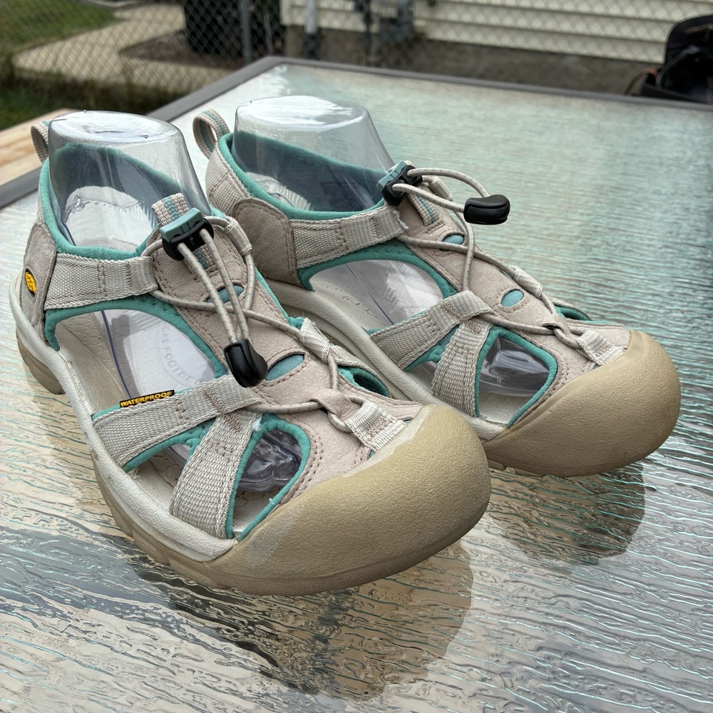Keen Aqua/Grey Waterproof Hiking Sandals Size 10
